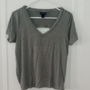 women small DAYTRIP Striped V-Neck Women's Top open back